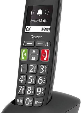 Телефон gigaset e290 аналоговый/dect черный аон