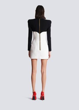 Сукня balmain чорна з білим 4