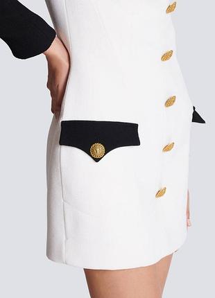 Сукня balmain чорна з білим 3