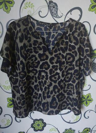 Леопардовая блуза 16 размер 48 50