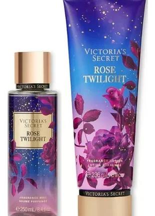Парфюмерный набор victoria's secret "body fragrance ramadan rose twilight: лосьон и мист для тела ✨