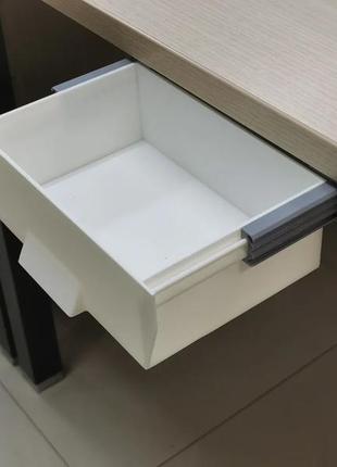 Підвісний прихований ящик-тумбочка для зберігання канцелярії  під столом2 фото