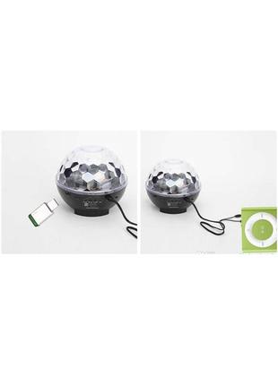 Диско-куля на акумуляторі charging crystal magic ball stage light rjl-6087 фото