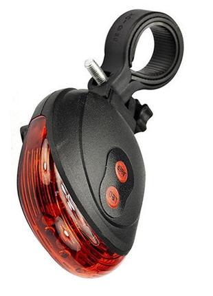 Велосипедний ліхтарик з лазерною доріжкою laser tail light dw-681 red