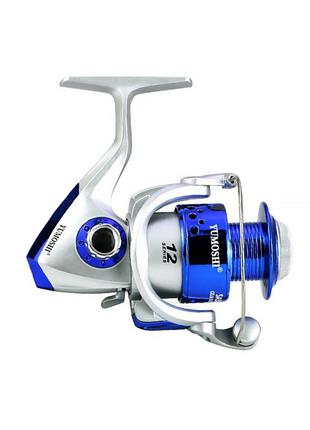 Катушка безынерционная yumoshi sa 2000 silver-blue для спиннинга