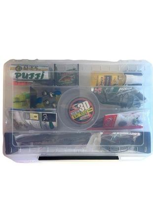 Набор рыболовных снастей и аксессуаров в коробке sко-30. (19 предметов) подарок рыбаку!2 фото