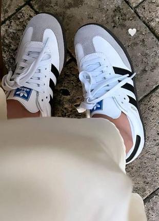 Кроссовки adidas samba кеды светлые2 фото