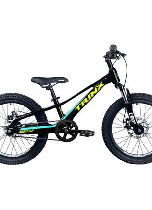 Подростковый велосипед 20" trinx seals 1.0 2022 black-yellow-cyan (10700153)