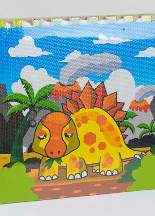 Килимок-пазл ігровий eva динозаври с 36570 (12) 4 шт в упаковці, 60х60 см