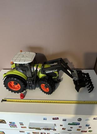 Спецтехника bruder трактор конструктор claas axion 950 с погрузчиком4 фото