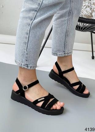 590 грн!!️распродаж последняя пара натуральная замша замшевые босоножки женские 23,5 см стелька