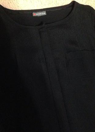 Блуза чёрная классическая4 фото