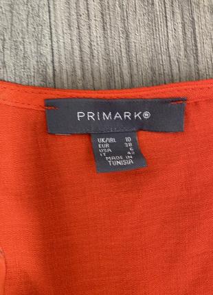 Терокотова блуза на ґудзиках зав'язки на талії вільний рукав primark3 фото