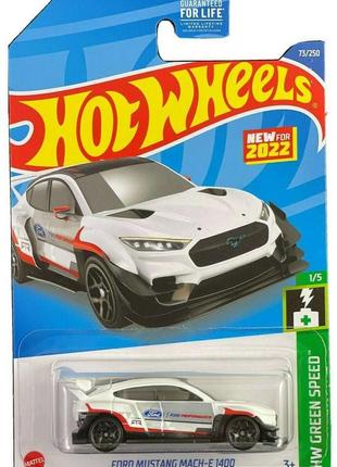 Машинка hot wheels - ford mustang mach-e 1400 - 2022 green speed (#073) - hct06