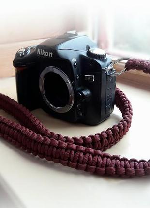 Ремінець для фотокамери, фотоапарату відеокамери з паракорду ремінь ремінець на шию + брелок в подарунок