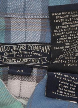 Polo ralph lauren (polo jeans) рр m рубашка “ковбойка”8 фото