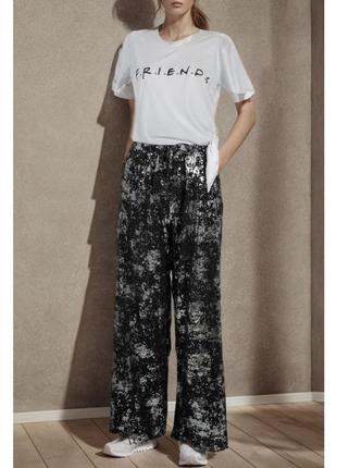 Модні принтовані штани прямого крою s,m,l,xxl,3xl