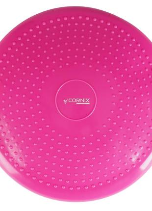Балансировочная подушка-диск cornix 33 см (сенсомоторная) массажная xr-0055 pink5 фото