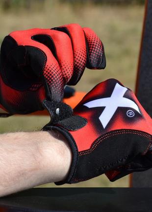 Рукавички для фітнесу madmax mxg-101 x gloves black/grey/red xl8 фото