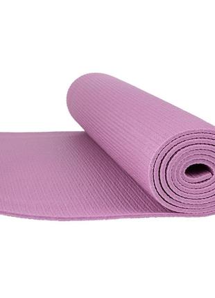 Килимок для йоги та фітнесу powerplay 4010 pvc yoga mat рожевий (173x61x0.6)6 фото