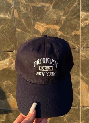 Кепка brooklyn new york тёмно-синяя3 фото