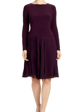 Шикарное платье с юбкой плиссе adrianna papell, р.12