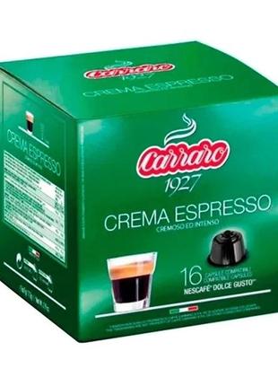 Кофе в капсулах carraro crema espresso, 16 капсул dolce gusto