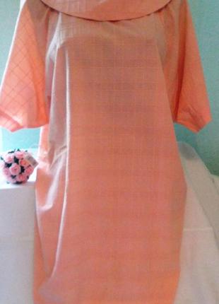 Красиве персикове плаття-кімоно від benetton,італія,44-50разм.,пог-57см.,оверсайз.