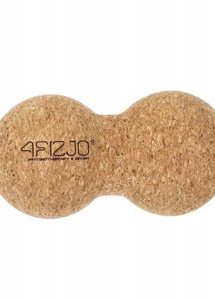 Масажний м'яч подвійний 4fizjo lacrosse duoball cork 6.5 x 13.5 см 4fj05682 фото