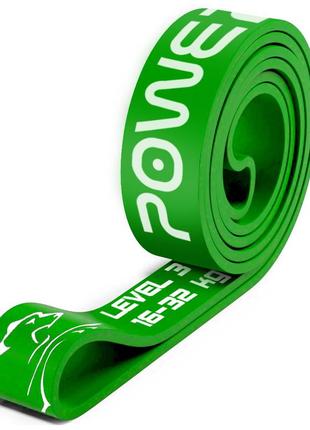 Еспандер-петля (гумка для фітнесу і кроссфіту) powerplay 4115 power band зелена (16-32kg)1 фото