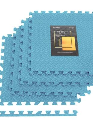 Мат-пазл (ласточкин хвост) cornix mat puzzle eva 120 x 120 x 1 cм xr-0235 sky blue1 фото