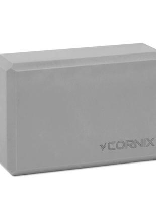 Блок для йоги cornix eva 22.8 x 15.2 x 7.6 см xr-0105 grey