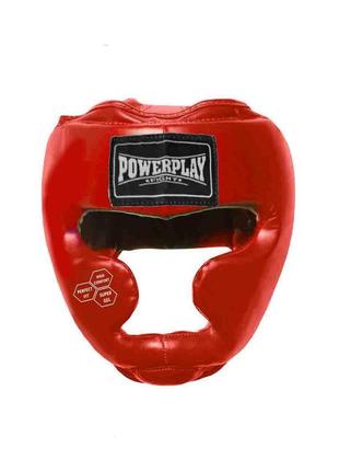 Боксерський шолом тренувальний powerplay 3043 червоний l2 фото