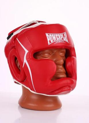 Боксерський шолом тренувальний powerplay 3100 pu червоний xl4 фото
