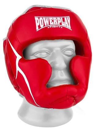Боксерський шолом тренувальний powerplay 3100 pu червоний xl1 фото