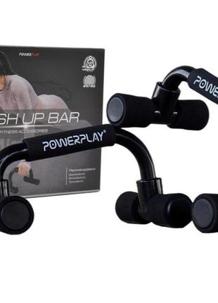 Упори для віджимань powerplay 4316 push up bars пластикові (скошені)1 фото