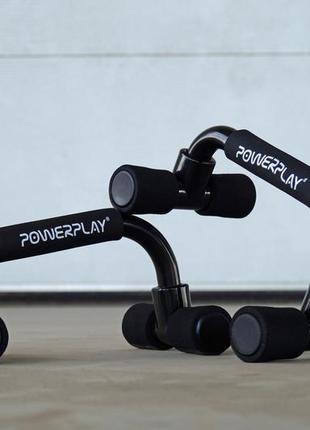 Упори для віджимань powerplay 4316 push up bars пластикові (скошені)3 фото