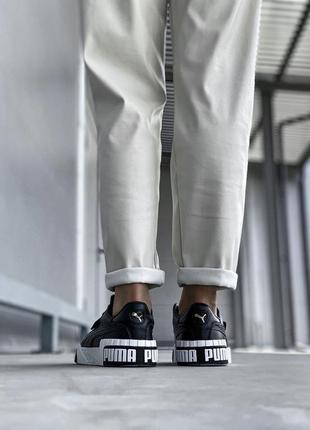 Кроссовки puma cali white black женские кожаные пума весна puma suede, adidas samba, nike air max, nike air force 15 фото