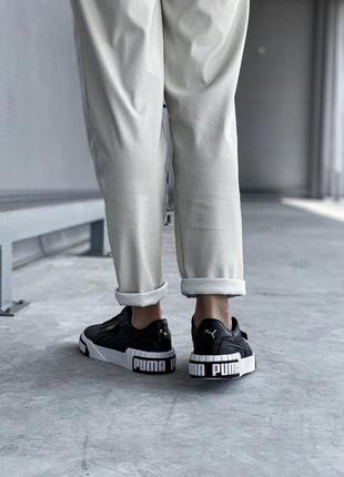 Кроссовки puma cali white black женские кожаные пума весна puma suede, adidas samba, nike air max, nike air force 17 фото