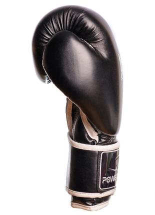 Боксерські рукавиці powerplay 3019 challenger чорні 8 унцій7 фото