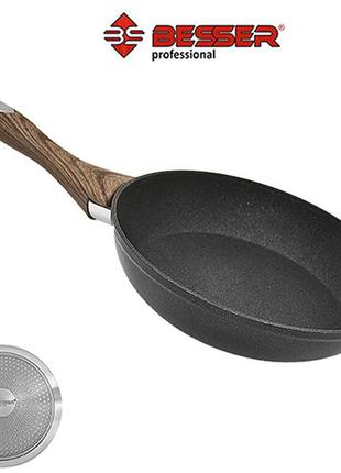 Сковорода "wooden" індукц.дно 24см