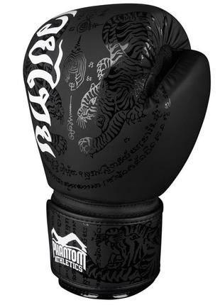 Боксерські рукавиці phantom muay thai black 16 унцій2 фото