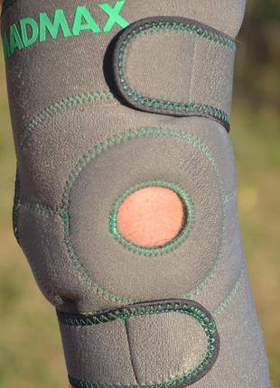 Наколінник madmax mfa-295 zahoprene universal knee support dark grey/green (1шт.)10 фото