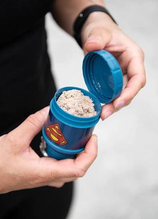 Контейнер smartshake whey2go funnel pillbox 110ml dc superman5 фото