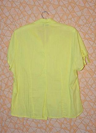 👚☀летняя блузка цвета канарки из хлопковой жатки тм 'neri' р-р 6, 52-54493 фото