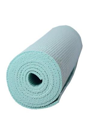 Килимок для йоги та фітнесу powerplay 4010 pvc yoga mat м'ятний (173x61x0.6)3 фото