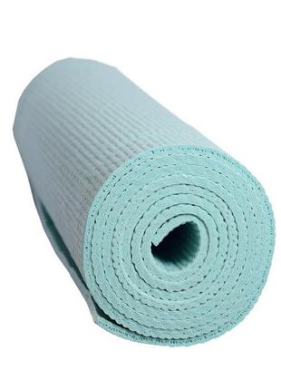 Килимок для йоги та фітнесу powerplay 4010 pvc yoga mat м'ятний (173x61x0.6)7 фото