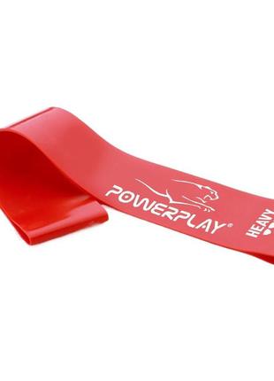 Резинка для фітнесу powerplay 4114 mini power band 1.2мм. heavy червона (12-15кг)1 фото