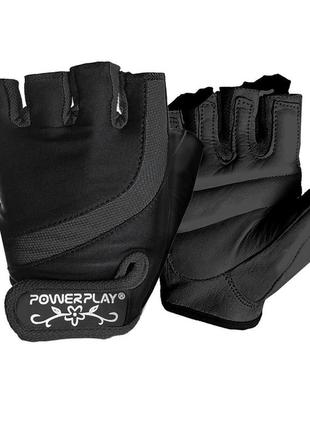 Рукавички для фітнесу powerplay 2311 жіночі чорні xs1 фото