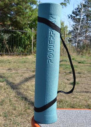 Килимок для йоги та фітнесу powerplay 4010 pvc yoga mat зелений (173x61x0.6)7 фото